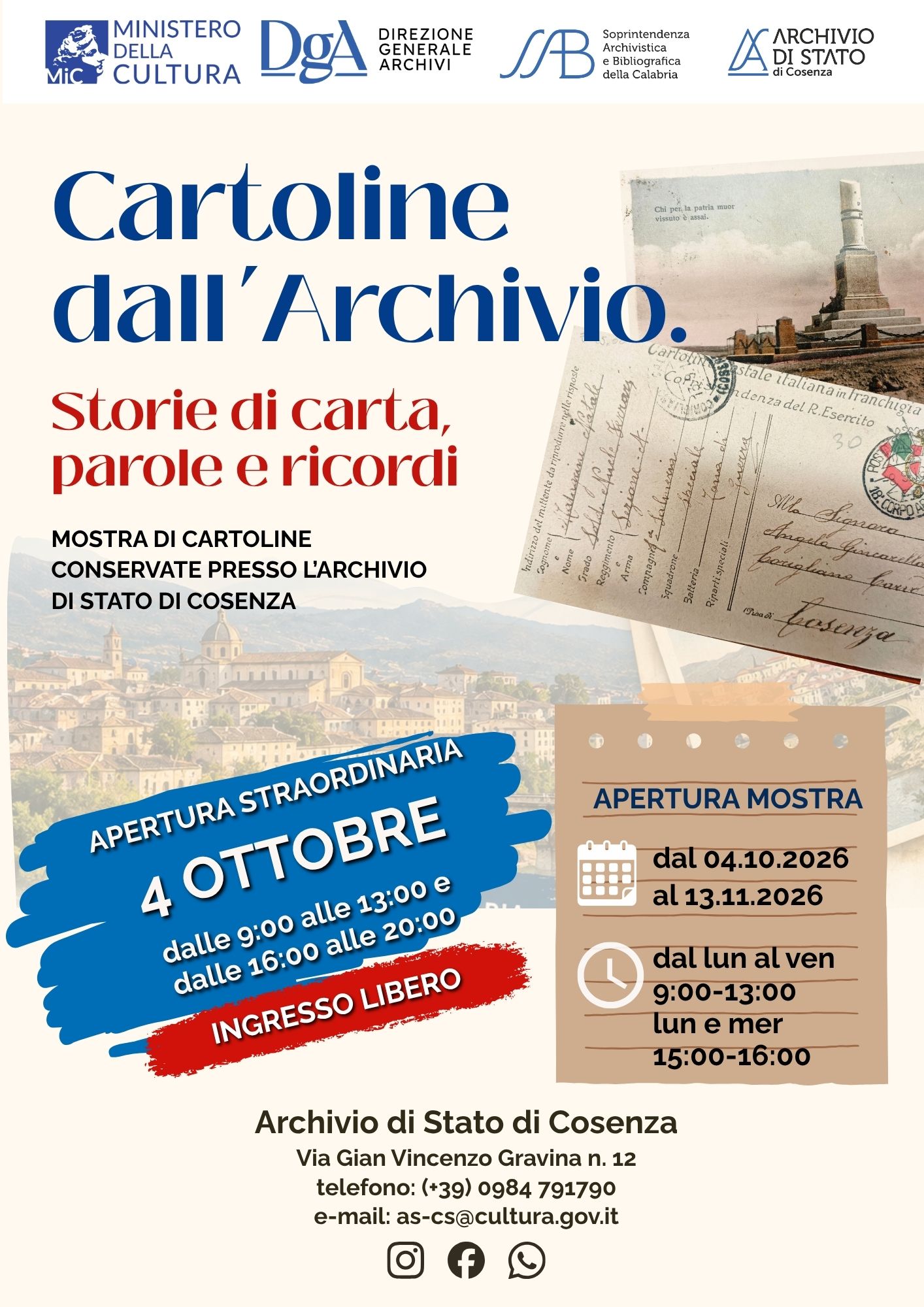 Cartoline dall’Archivio. Storie di carta, parole e ricordi